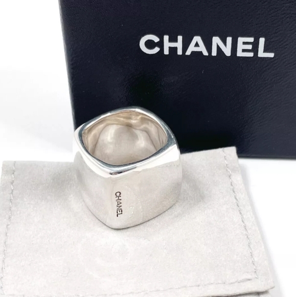 CHANEL Ring square Silver925 US 7.25(US Size) RING - Picture 1 of 5